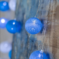 Гирлянда &laquo;Нить&raquo; 5 м с насадками &laquo;Клубки морские&raquo;, IP20, прозрачная нить, 20 LED, свечение белое, 220 В