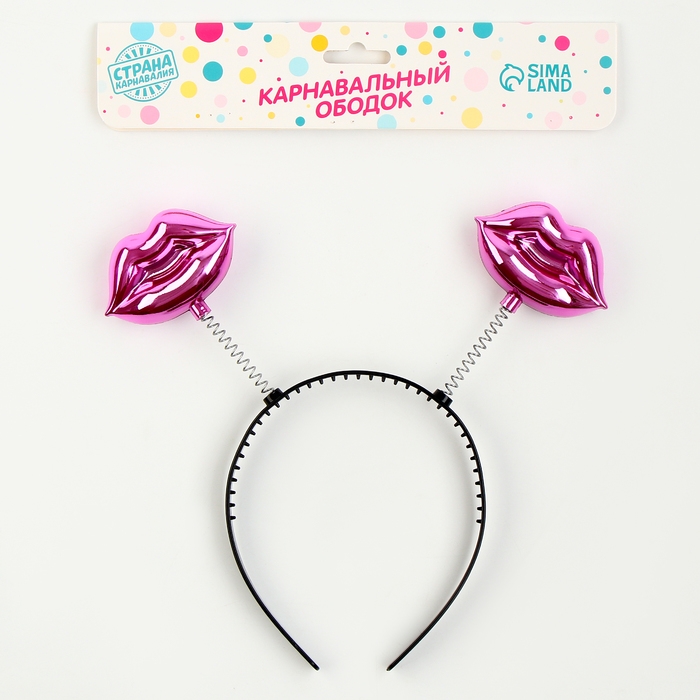 Карнавальный ободок &laquo;Губы&raquo;, цвет розовый