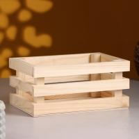 Кашпо деревянное 20&times;13&times;9.5 см "Classic", трёхреечное, натуральный Дарим Красиво