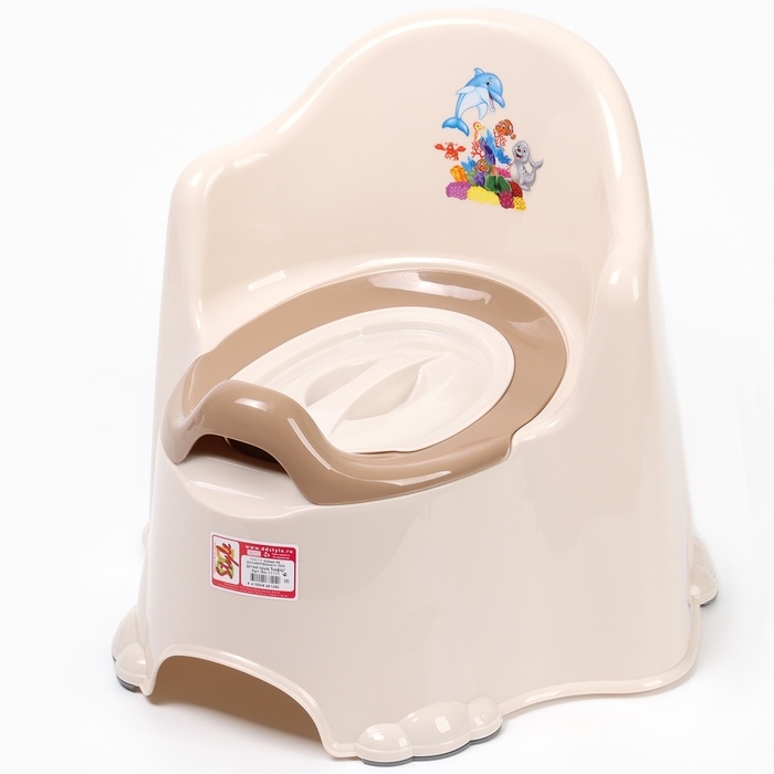 Горшок детский антискользящий «Комфорт» с крышкой, съёмная чаша, цвет кремовый Горшок детский антискользящий «Комфорт» с крышкой, съёмная чаша, цвет кремовый