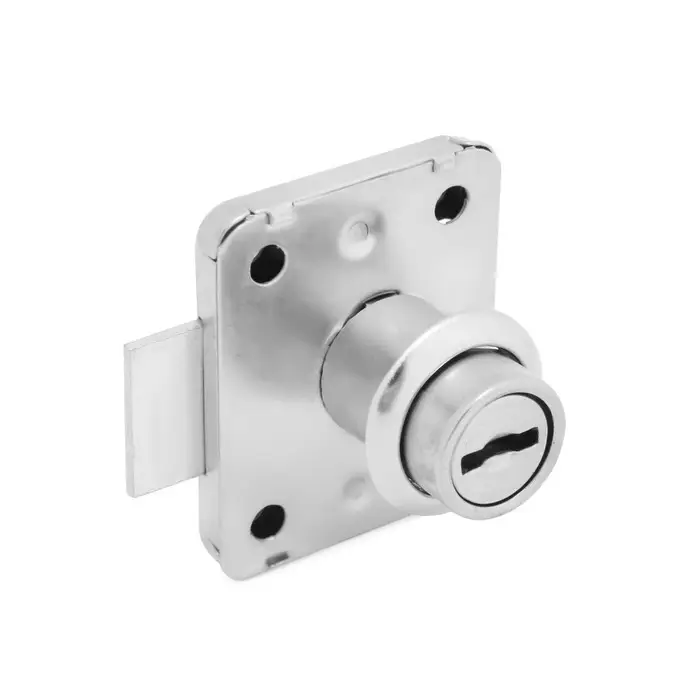 Мебельный замок, никелированный，2 английских ключа