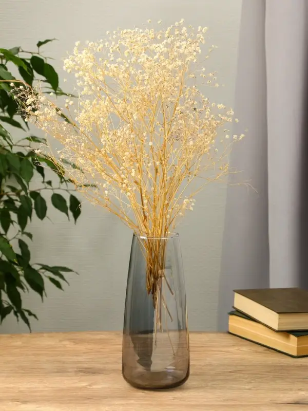 Ваза стекло настольная "Кэнди" 22х9х6,5 см, серый