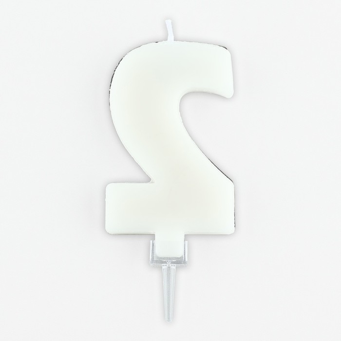 Свеча для торта, цифра с шейкером &laquo;2&raquo; , 9,5 х 4 см