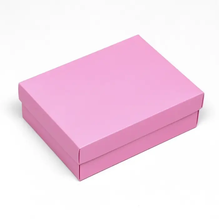 Коробка подарочная складная, упаковка, крышка - дно, розовая, 16.5&times;12.5&times;5.2 см