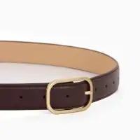 Ремень жен 05-01-01-01, Июнь2512, 3*0,3*110 см, без винта, пряж золото, 1 прокол, коричневый   10903