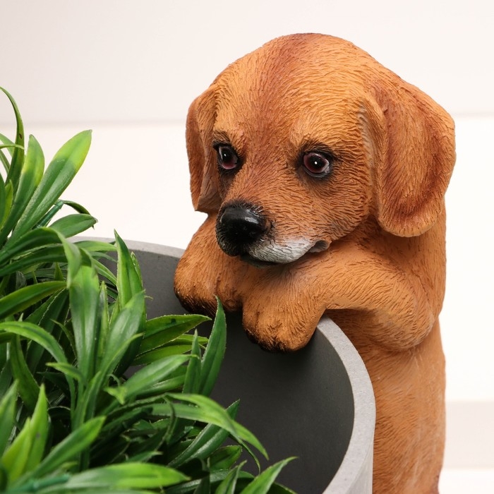 Декор на кашпо Декор на кашпо "Щеночек" 12х10х25см