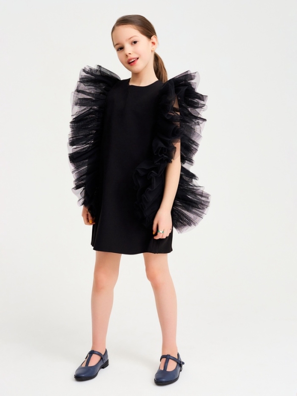 Платье нарядное детское MINAKU: PartyDress цвет чёрный, рост 110