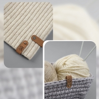 Бирка с кнопкой, &laquo;Цветочек&raquo;, 8 &times; 1.5 см, набор 10 шт, коричневые