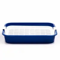 Туалет "Белла мини" для кошек, с сеткой, 35 х 26  х 6 см, Синий