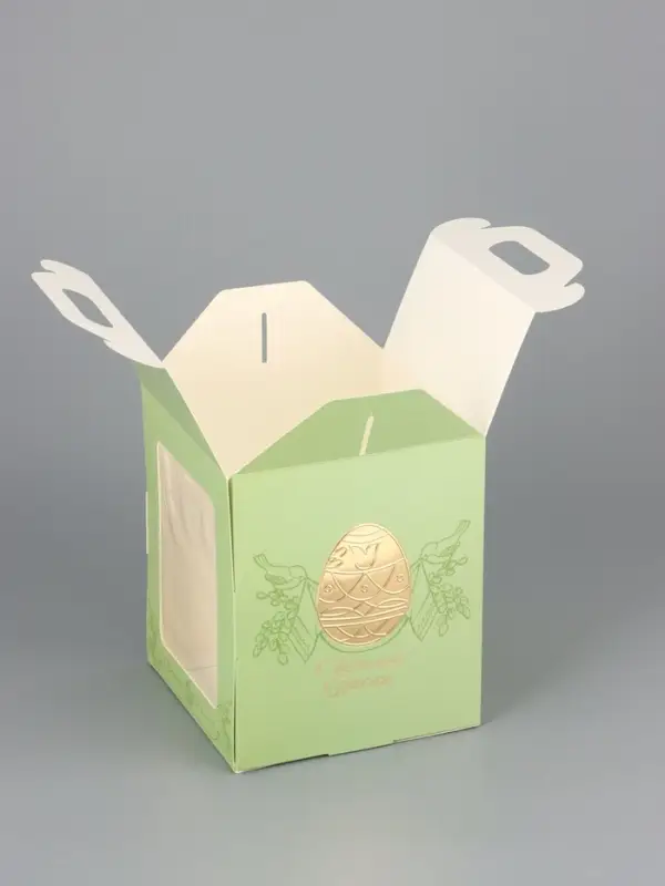 Коробка подарочная пасхальная, тиснение золотой фольгой &laquo;Золотая Пасха&raquo; 15&times;15&times;18 см