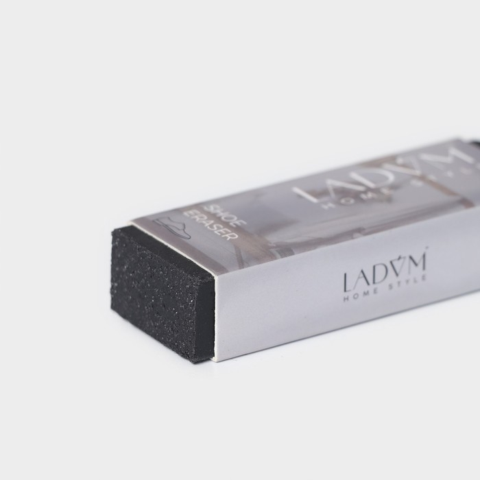 Ластик для чистки тёмной обуви LaDо́m, 7,5×2,5×1,5 см, чёрный Ластик для чистки тёмной обуви LaDо́m, 7,5×2,5×1,5 см, чёрный