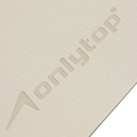 Коврик для фитнеса и йоги ONLYTOP, 183x61x 0,8 см, цвет молочный/темно-коричневый