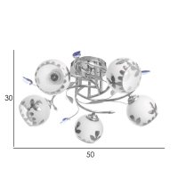 Люстра "Адель" 5х40Вт Е27 Хром МОДЕЛЬ: 2612361 Люстра "Адель" 5х40Вт Е27 Хром МОДЕЛЬ: 2612361