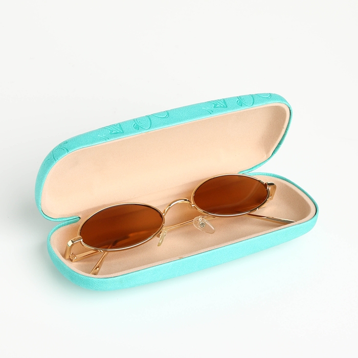 Футляр для очков на хлопушке &laquo;Выбражулька&raquo;, длина 16 см, цвет бирюзовый