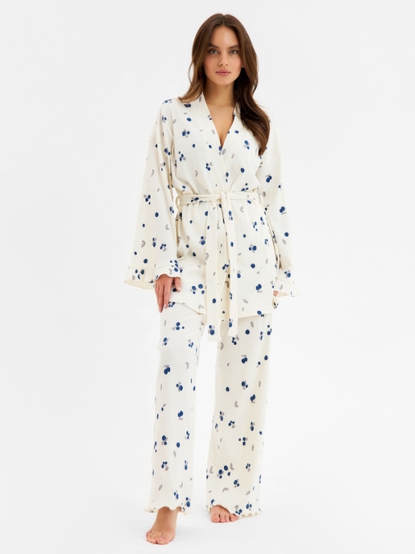 Пижама женская (рубашка и брюки) KAFTAN Blueberry р.40-42