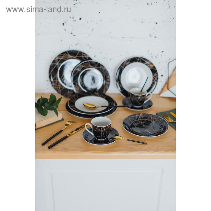 Тарелка керамическая глубокая Доляна &laquo;Кассиопея&raquo;, 300 мл, d=21 см