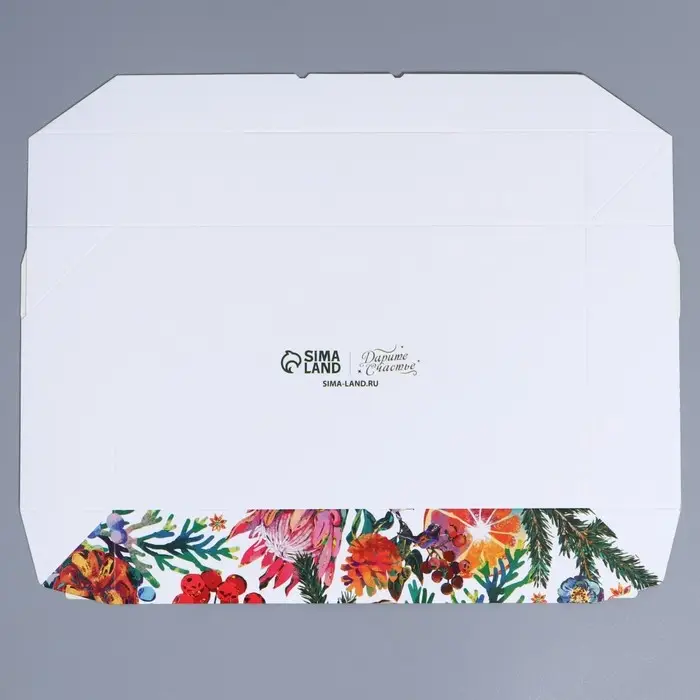 Коробка складная &laquo;Новогодняя ботаника&raquo;, 20 х 12 х 4 см