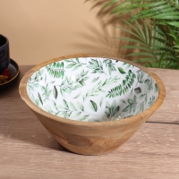 Салатник &laquo;Оливковая ветвь&raquo;, 25&times;25&times;10 см, дерево манго