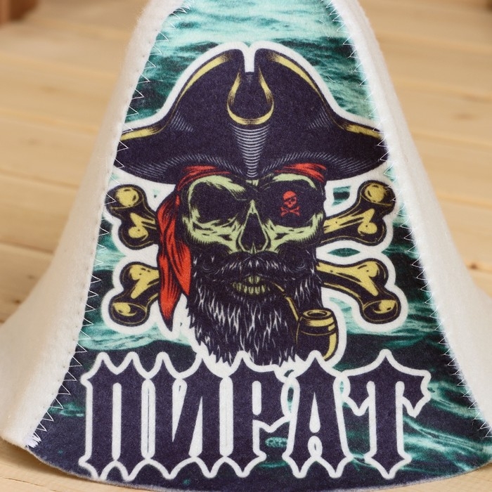 Шапка для бани Шапка для бани "Пират" принт