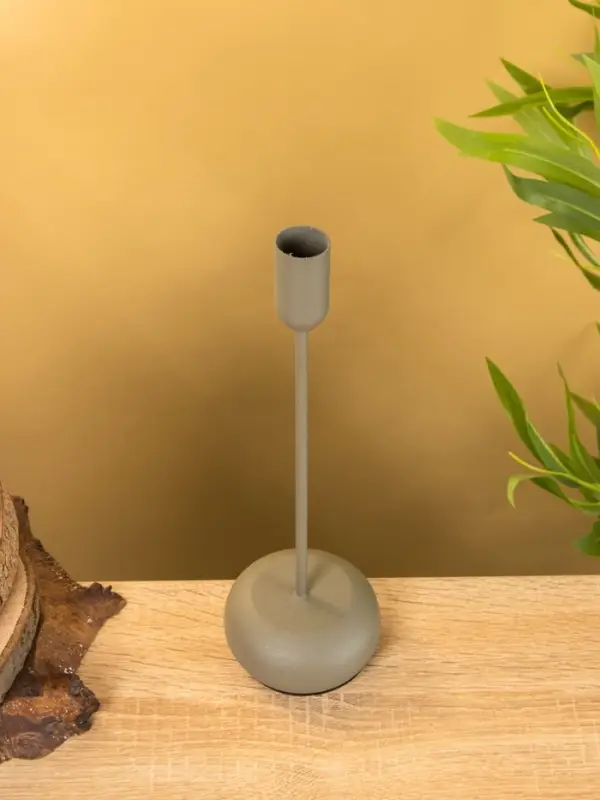 Подсвечник на 1 свечу текстурный "Графитовый" 8х8х25,5 см