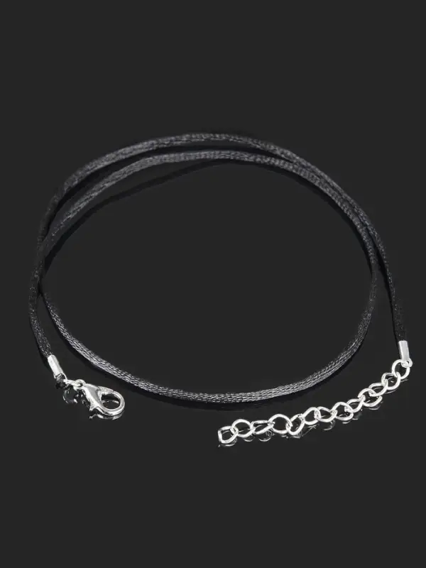 Шнурок нейлоновый d=1.5 мм, 43 см + удлинитель, чёрный