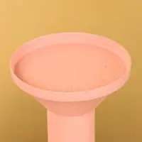 Подсвечник на 1 свечу текстурный "Пудровый" 10,5х10,5х20 см