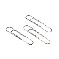 Скрепки 50мм оцинкованные в картонной коробке 50 штук, гофрированные