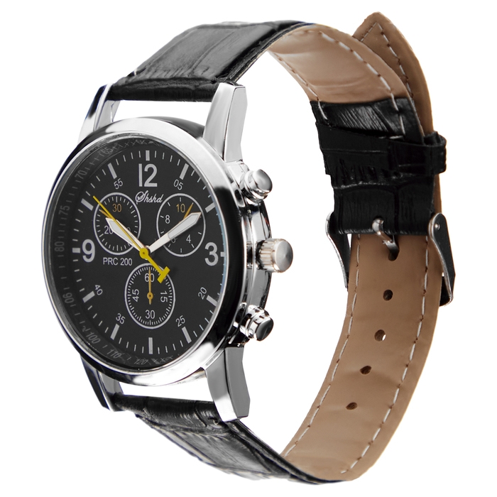 Часы наручные мужские, d-3.8 см, серебро