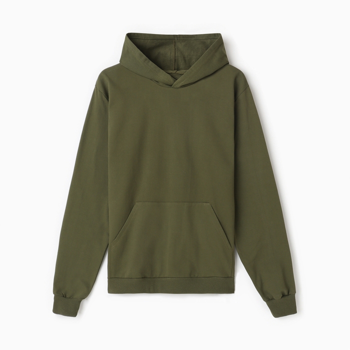 Толстовка мужская НАЧЁС, цвет хаки, размер 56