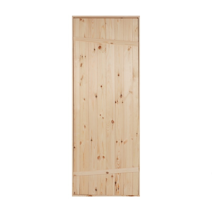 Дверной блок для бани, 190&times;70см, из сосны, на клиньях, массив