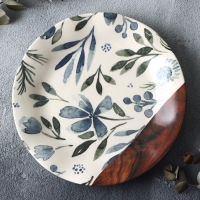 Тарелка керамическая &laquo;Фьюжен&raquo;, 21.5 см, цвет белый