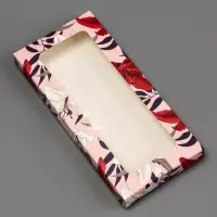 Подарочная коробка под плитку шоколада, с окном &laquo; Лилии&raquo;, 17&times;8&times;1.4 см