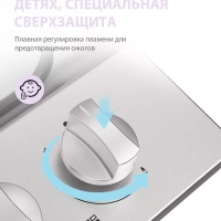 Газовая варочная панель CGH610X, 4 конфорки, WOK, нерж сталь