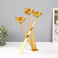 Подсвечник металл на 3 свечи d=8 см "Николь" 23х8х33,5 см