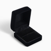 Футляр бархатный под 2 кольца &laquo;Традиции&raquo;, 5,2&times;4,6, цвет чёрный