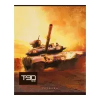 Тетрадь 48 листов в клетку, Calligrata &laquo;Танки&raquo;, обложка мелованный картон, блок офсет, МИКС