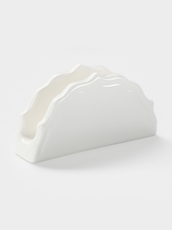 Салфетница WY Renessans, 14&times;3.5&times;7.5 см, фарфор, белая