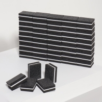 Баф наждачный для ногтей, набор 50 шт, двухсторонний, 3,5 &times; 2,5 см, цвет чёрный