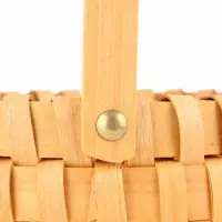 Корзина плетеная 17х17х12 см,  ручка h=13 см, натуральный