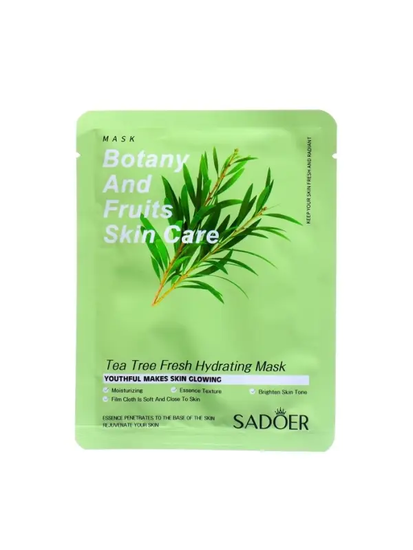 Маска тканевая для лица с экстрактом зелёного чая, увлажнение и тонизирование