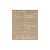 Умная лампочка MOES WB-TD-RWW-GU10, Wi-Fi, GU10, 4.7Вт, 345 Лм, разноцветная