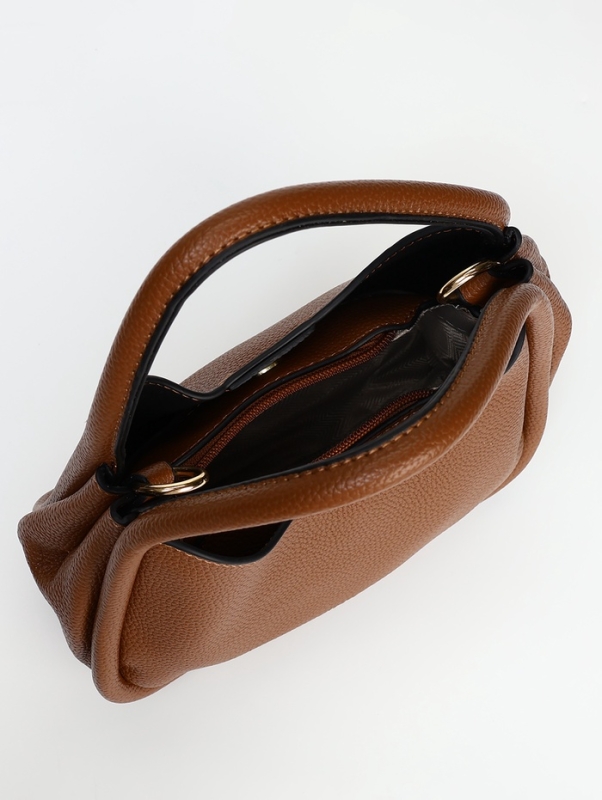 Сумка женская тоут на молнии, цвет коричневый