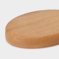 Доска разделочная для канапе и фудфото, овальная, 15&times;7&times;1,6 см, бук