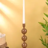 Подсвечник на 1 свечу "Бисквит" с 3 сферами 10х10х25 см