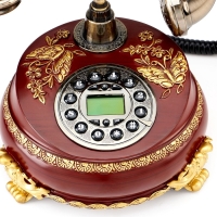 Ретро-телефон "Бабочка", 23 х 26 см, коричневый