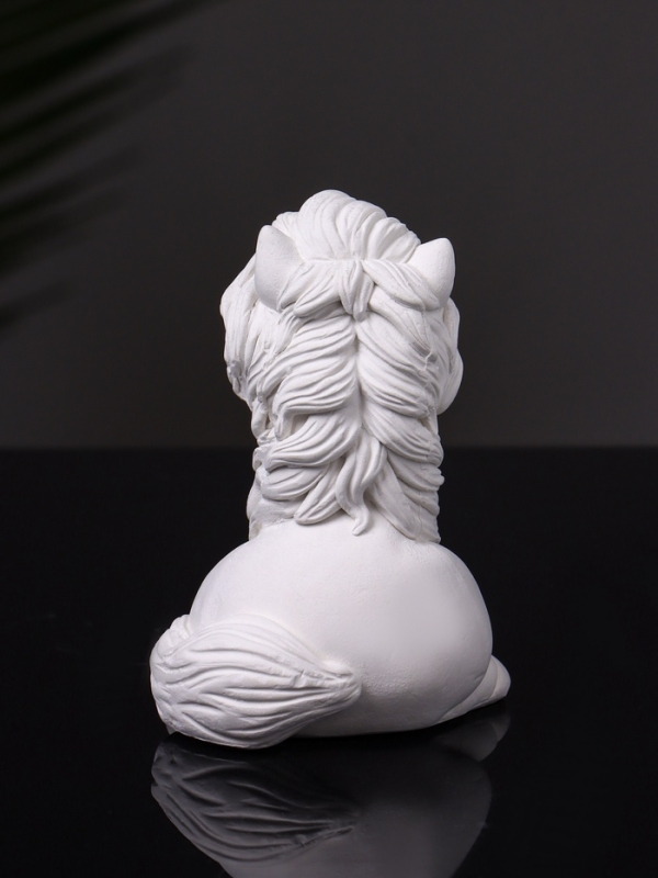 Статуэтка "Пони с подковой" 8х5х5 см, натуральный