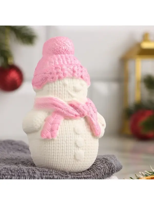 Бомбочка для ванн "Снеговик" кофе с корицей, 80 г