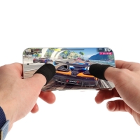 Набор напальчников для игр на смартфоне Luazon, 4 штуки, с защитой от пота, чёрные Набор напальчников для игр на смартфоне Luazon, 4 штуки, с защитой от пота, чёрные