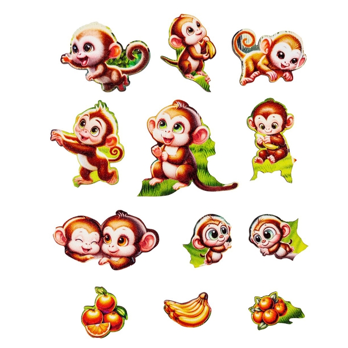 Пазл вкладыш «Обезьянка с малышами», 14 деталей Пазл вкладыш «Обезьянка с малышами», 14 деталей