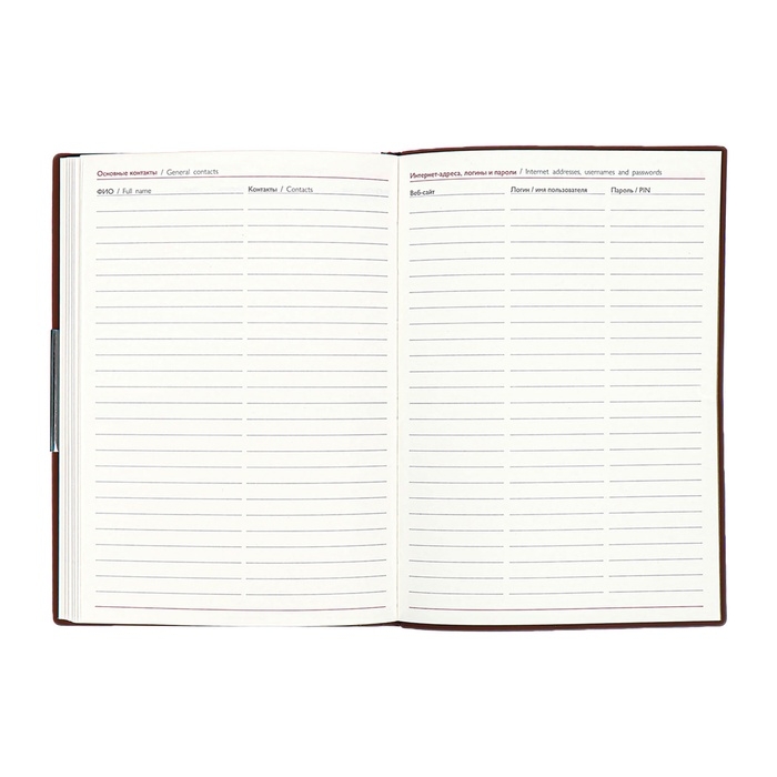 Еженедельник датир 2025г мягк обл иск кож А6+ 80л ESCALADA, тис ф, кр бл 70 г/м&sup2;, кор-ый